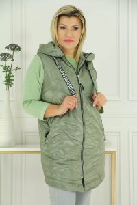 Bezrękawnik damski dłuższy dużo kolorów khaki