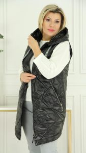 Bezrękawnik damski dłuższy dużo kolorów czarny