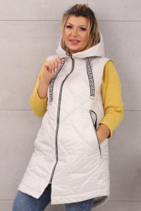 Bezrękawnik damski dłuższy dużo kolorów biały