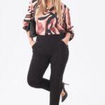 Casualowe spodnie damskie czarne duże rozmiary