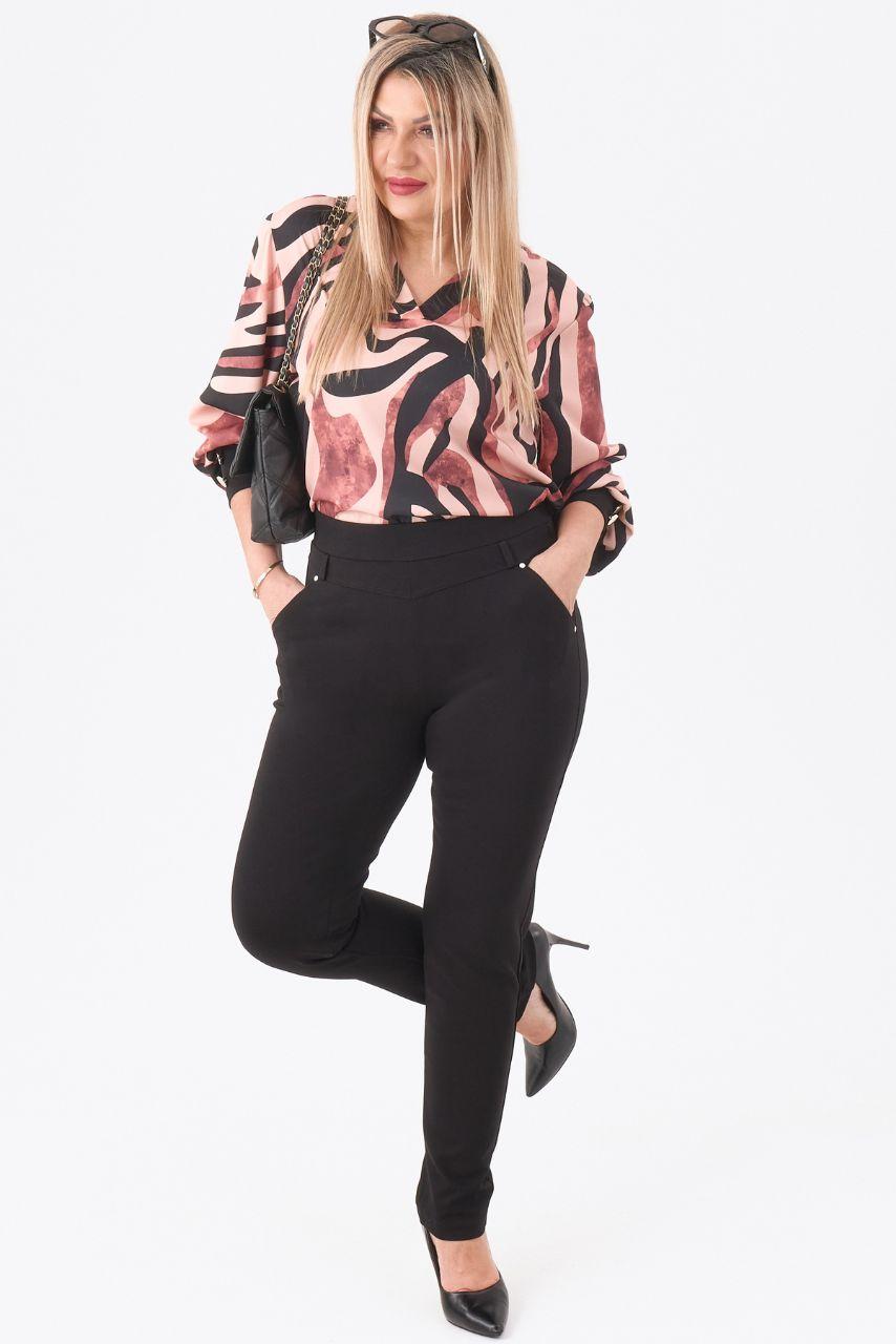 Casualowe spodnie damskie czarne duże rozmiary