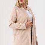 Elegancka damska narzutka camel (4)