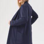 Elegancka damska narzutka granatowa (2)