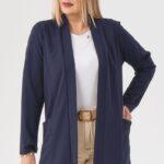 Elegancka damska narzutka granatowa