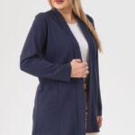 Elegancka damska narzutka granatowa (4)