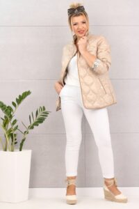 Kurtka damska letnia beżowa
