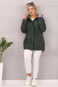 Kurtka parka dwustronna khaki