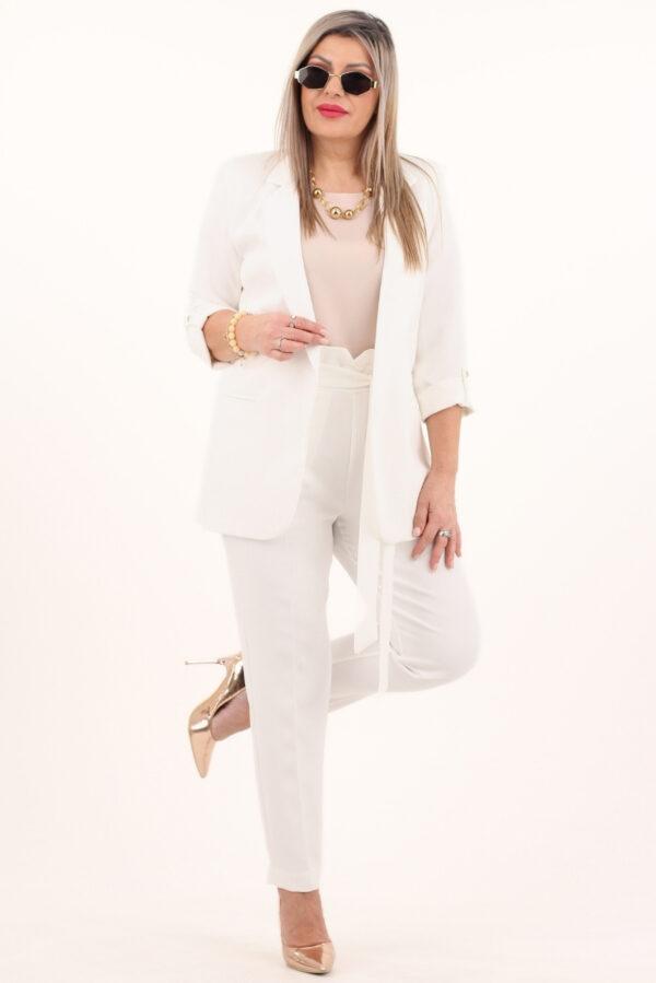 Komplet garnitur damski biały