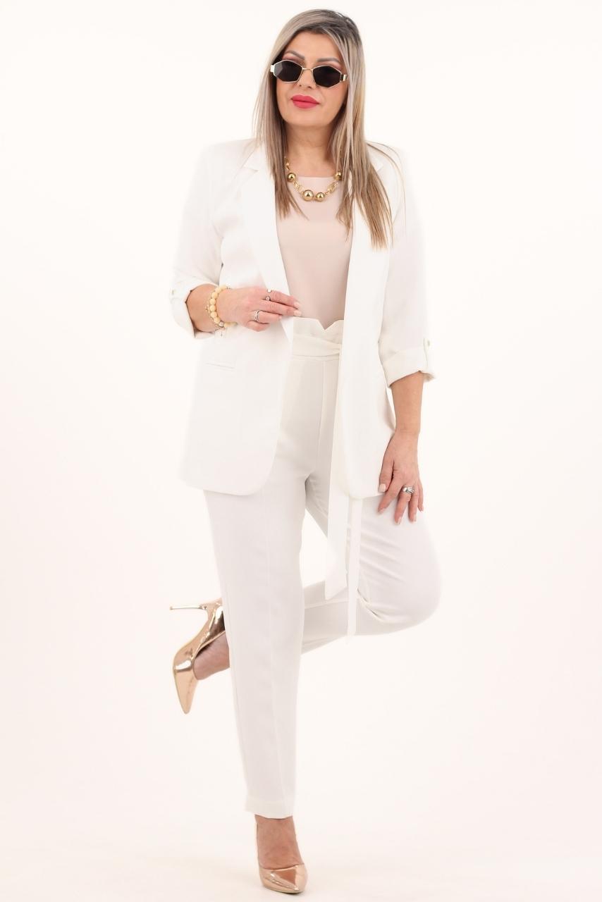 Komplet garnitur damski biały