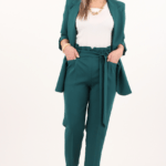 Komplet garnitur damski butelkowa zieleń
