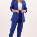 Komplet garnitur damski chabrowy