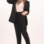 Komplet garnitur damski czarny