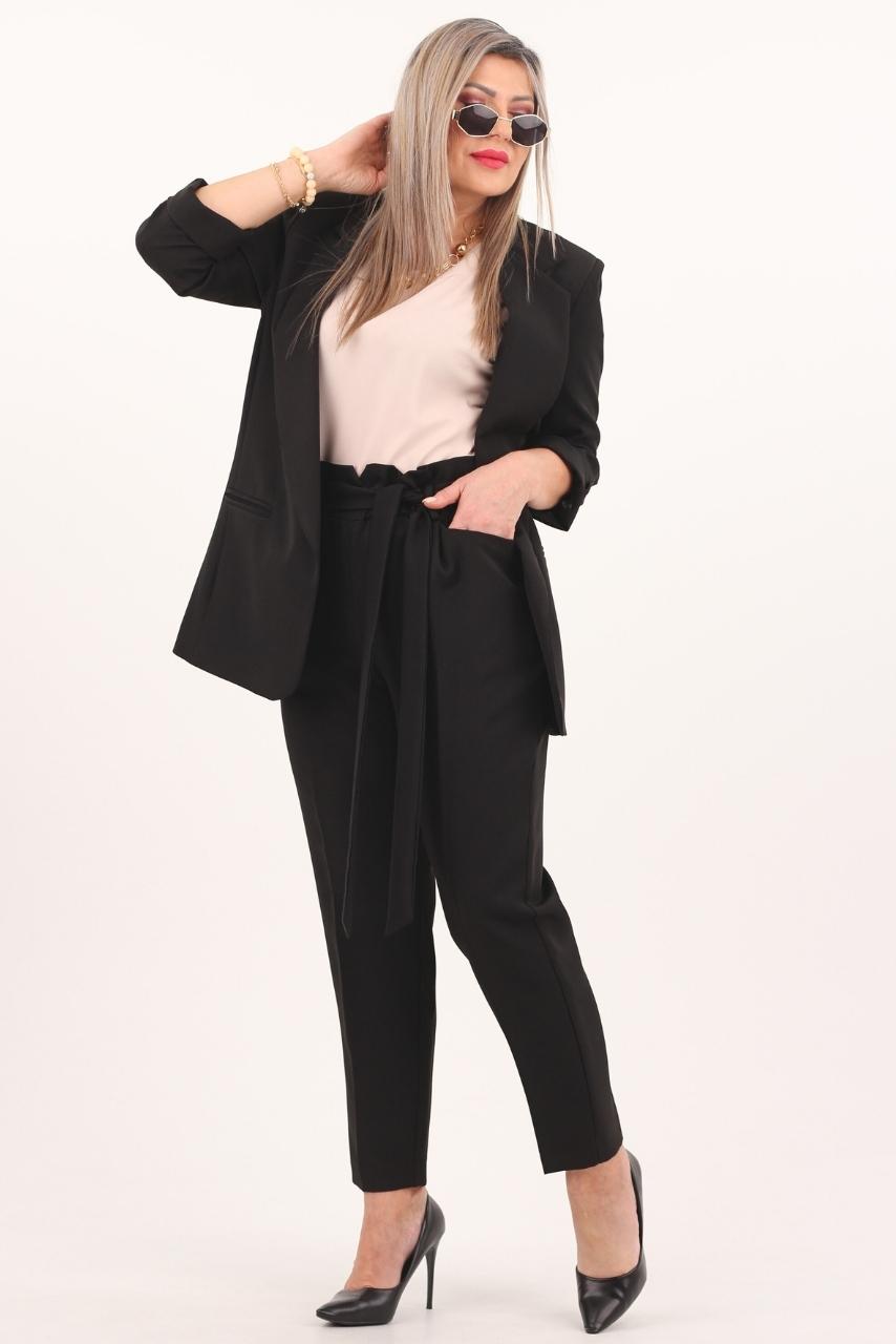 Komplet garnitur damski czarny