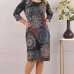 Ołówkowa dzianinowa sukienka za kolano