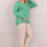 Sweter melanżowy jasno zielony
