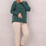Sweter melanżowy zielony