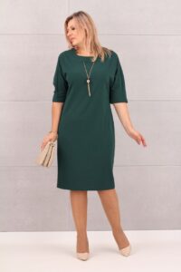 Elegancka sukienka z wisiorem zielona