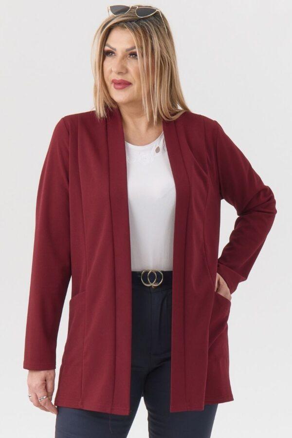 Elegancka damska narzutka bordowa