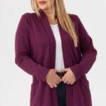 Elegancka damska narzutka fioletowa