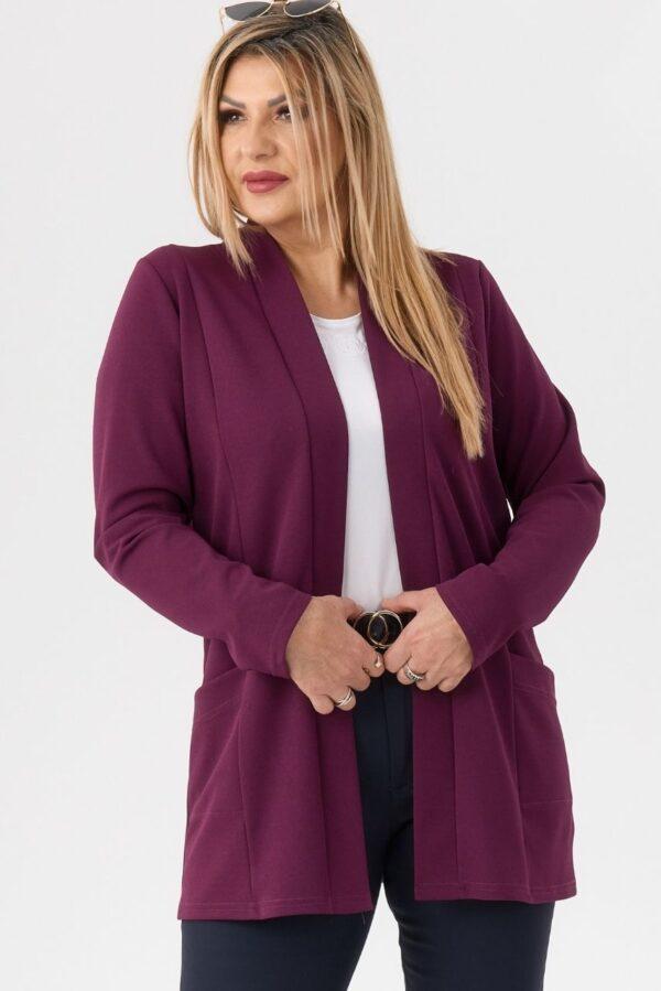 Elegancka damska narzutka fioletowa