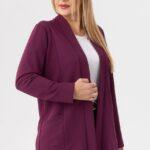 Elegancka damska narzutka fioletowa (5)