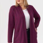 Elegancka damska narzutka fioletowa (6)