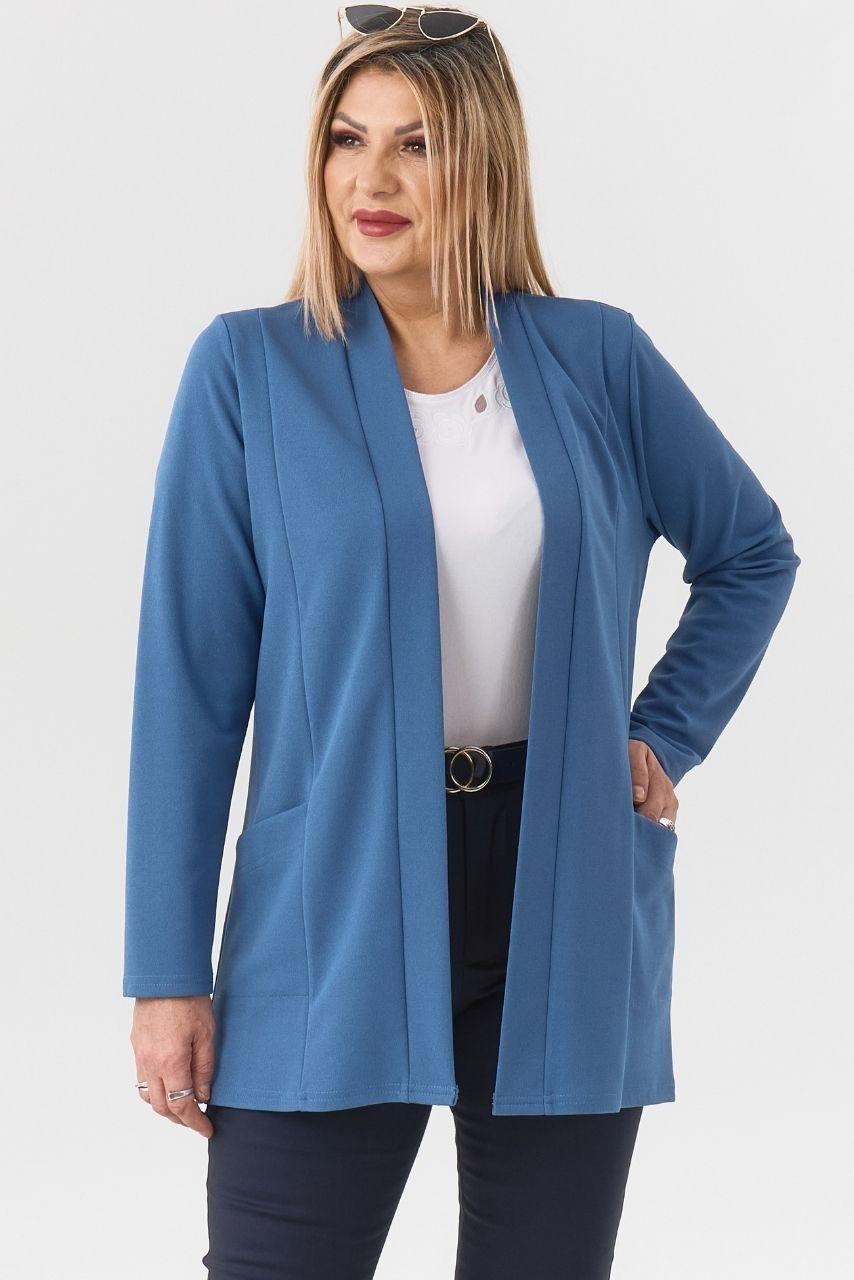 Elegancka damska narzutka niebieska