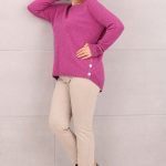 Sweter melanżowy różowy