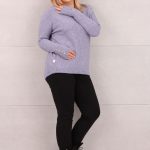 Sweter melanżowy fioletowy