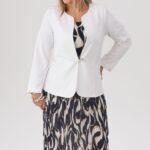 Żakiet damski elegancki biały krótki