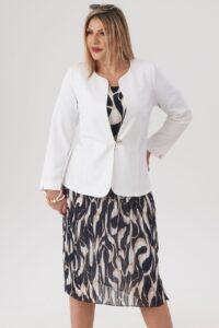 Żakiet damski elegancki biały krótki