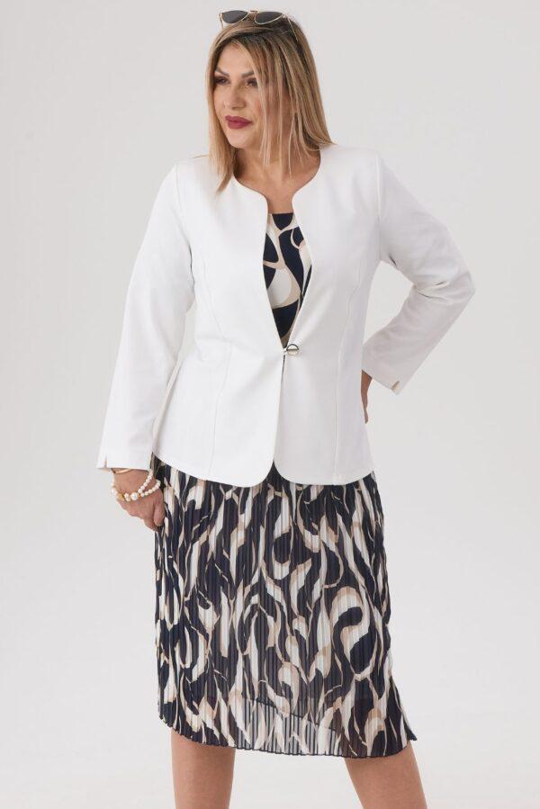 Żakiet damski elegancki biały krótki