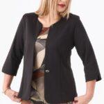 Żakiet damski elegancki czarny krótki