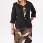 Żakiet damski elegancki czarny krótki