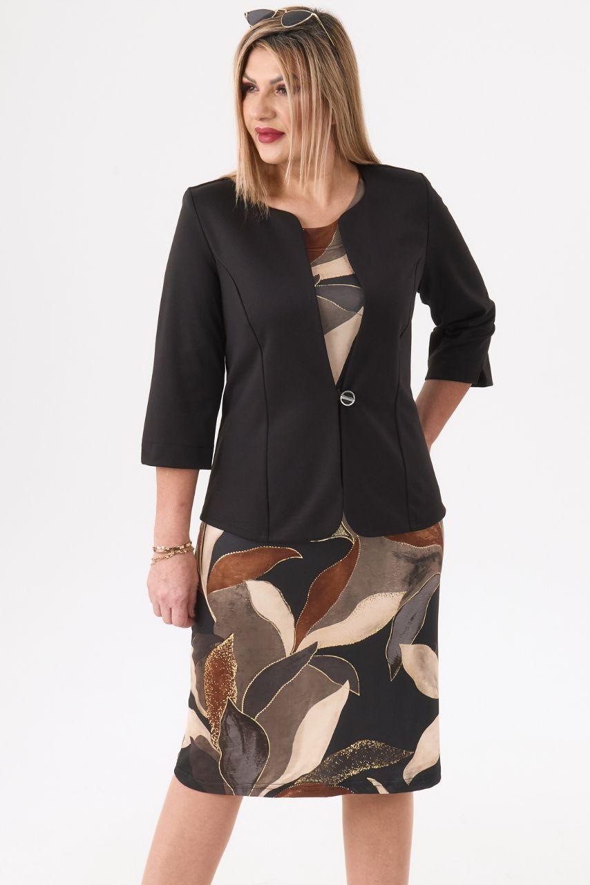 Żakiet damski elegancki czarny krótki
