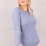 Sweter z dżetami fioletowy