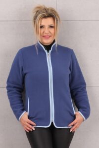 Bluza polarowa damska niebieska