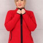 Bluza polarowa damska czerwona