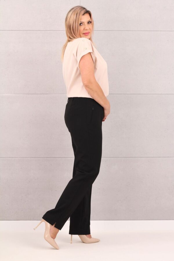 Spodnie na kant damskie czarne