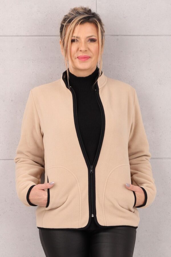 Bluza polarowa damska beżowa