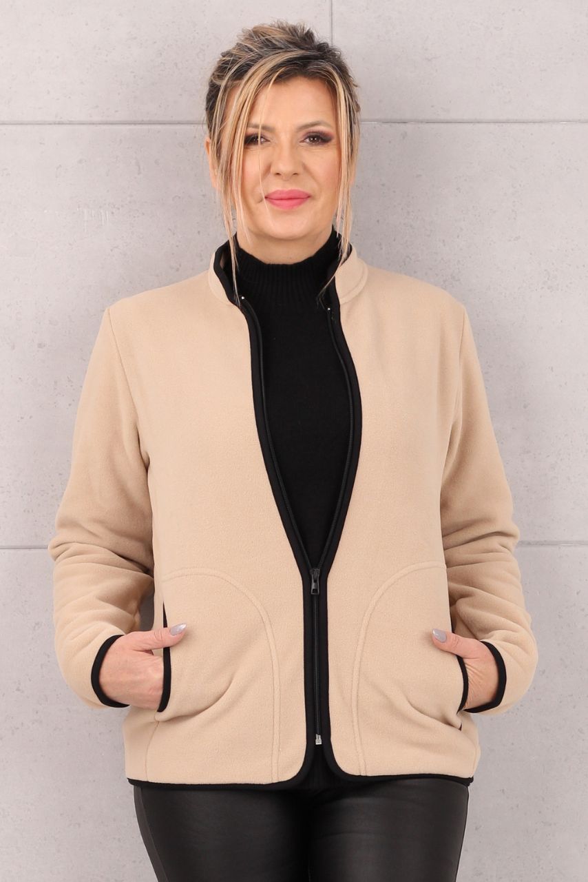 Bluza polarowa damska beżowa