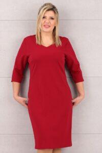 Sukienka z rozcięciami na ramionach bordowa