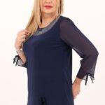 Bluzka-z-szyfonowym-rękawem-granatowa (2)