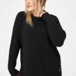 Wełniany sweter damski plus size czarny 44-46