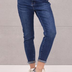 Klasyczne jeansy damskie z wysokim stanem