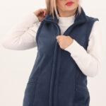 Kamizelka damska XXL polarowa jasny granat