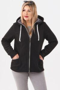 Bluza polarowa z kapturem czarna