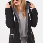 Bluza polarowa z kapturem czarna