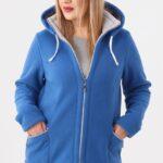 Bluza polarowa z kapturem niebieska