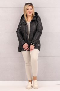 Kurtka wiosenna damska z kapturem czarna